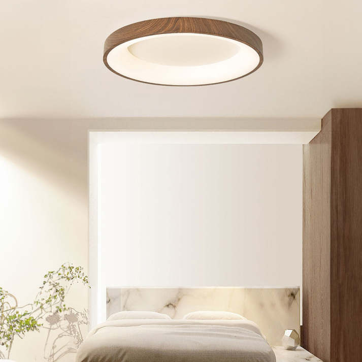 WoodlandAura | Elegancka lampa sufitowa typu flush mount z naturalnego drewna