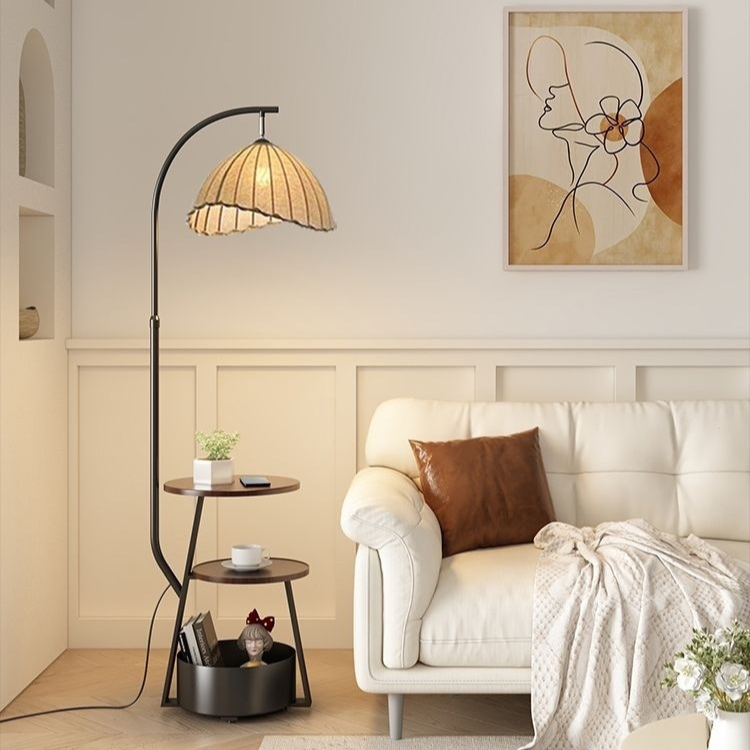 Zen Elegance | Japońska lampa stołowa LED do sypialni w stylu japandi