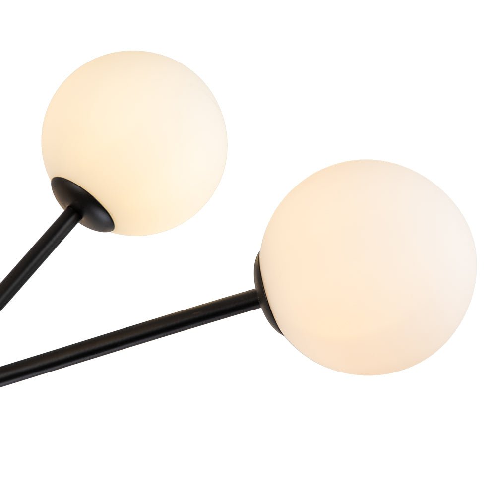 Liniowy Żyrandol Mid-Century z Kulami na 15 Punktów
