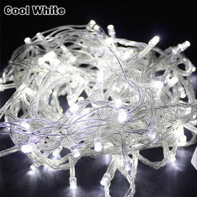 Świąteczny Łańcuch Świetlny LED 10, 20 lub 30 m - Białe / 10 m, 100 LED